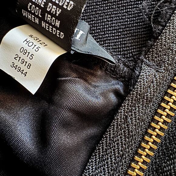 Alfani Pencil Skirt Womens 14 Black Gold foil Shimmer Textured Knee Length - Picture 6 of 10